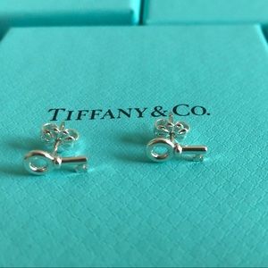 Brand new Tiffany & Company silver key studs